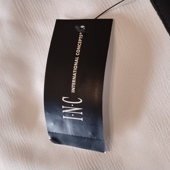 Inc. Womans Deep Black Shoulder Straps, V-Neck Mini Dress, Size L, NWT - Picture 5 of 14